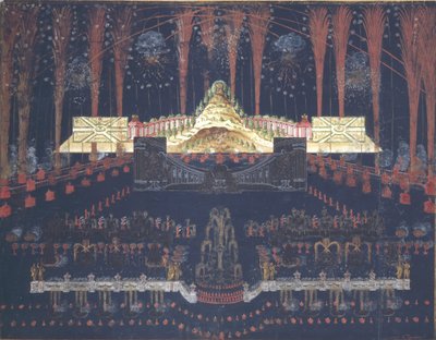 Fireworks and Illumination on April 25, 1742 in Moscow by Unbekannt