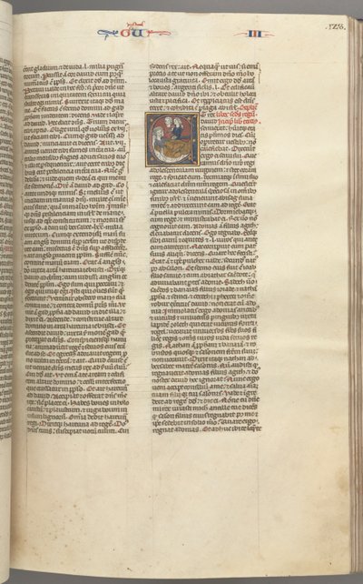 Kings III, Historiated Initial E, an Attendant Bringing Abishag to David, c. 1275-1300 by Unbekannt