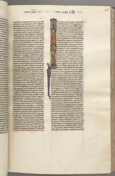 Ruth, Historiated Initial I with Elimilech and Naomi by Unbekannt