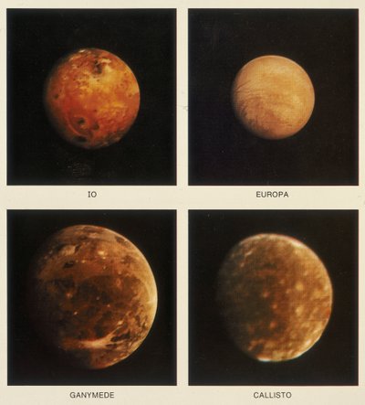 Four Moons of Jupiter: Io, Europa, Ganymede, and Callisto by Unbekannt