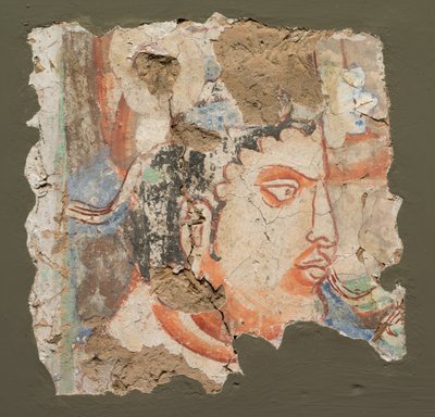 Fragment with a Head of Bodhisattva by Unbekannt