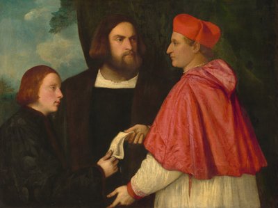 Girolamo and Cardinal Marco Corner Investing Marco, Abbot of Carrara, with His Benefice, c. 1520-1525 by Unbekannt