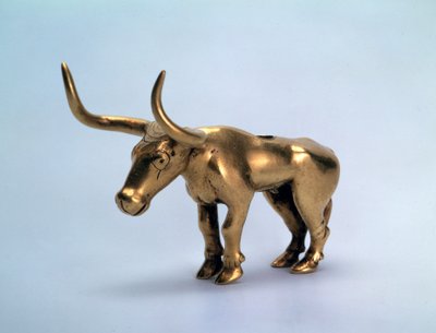 Gold Figurine of a Bull (Piece from a Pole of a Canopy, Scythian) by Unbekannt