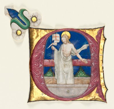 Historiated Initial E Excised from an Antiphonary: Risen Christ in the Tomb by Unbekannt