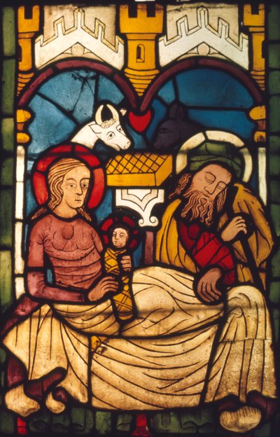 Holy Family in the Stable from a Swedish Church by Unbekannt