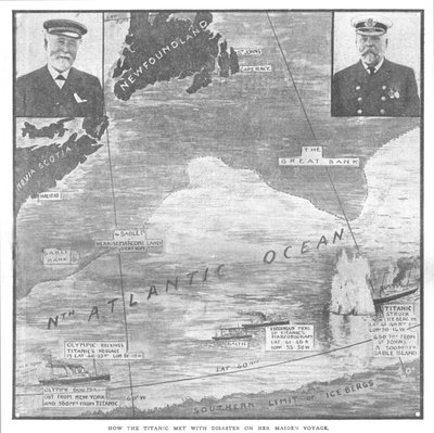 How the Titanic met with Disaster on her Maiden Voyage by Unbekannt