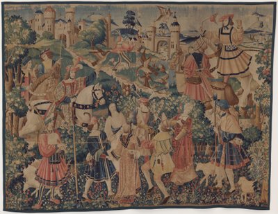 Hunting and Pastoral Scenes, with a Bagpiper and Dancers by Unbekannt