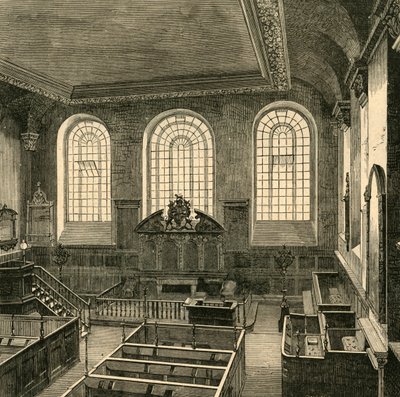 Interior of St. Michaels, Wood Street, 1876 by Unbekannt