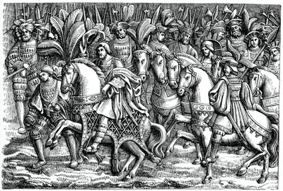 Interview between Francis I and Henry VIII, on the Field of the Cloth of Gold by Unbekannt