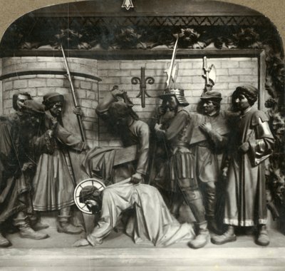 Jesus falls the second time under the weight of the cross by Unbekannt