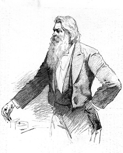 Joseph Wilson Swan, British physicist and chemist, demonstrating electromagnetism by Unbekannt