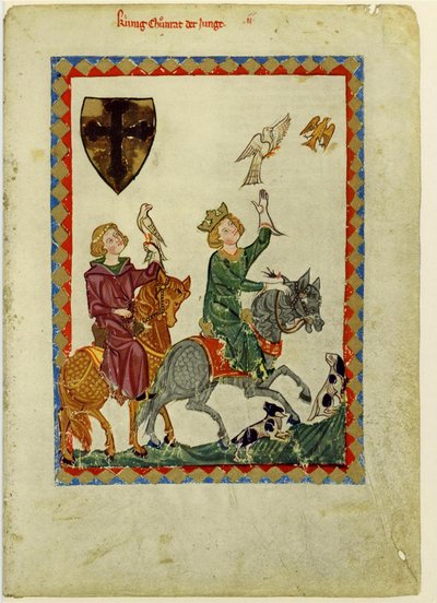 King Conrad the Younger from the Codex Manesse by Unbekannt