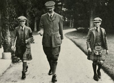 King George VI and the Ex-King Edward VIII with Mr. Hansel Their Tutor by Unbekannt