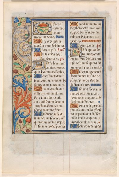 Leaf from a Book of Hours: Text with Illustrated Border, c. 1510 by Unbekannt