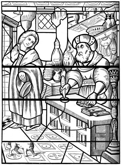 Legend of the Jew of Rue des Billettes, Paris, piercing holy wafer with his knife, 14th century by Unbekannt