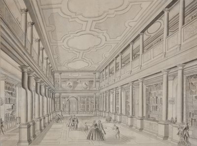 Library of the Academy of Sciences in the Kunstkammer by Unbekannt