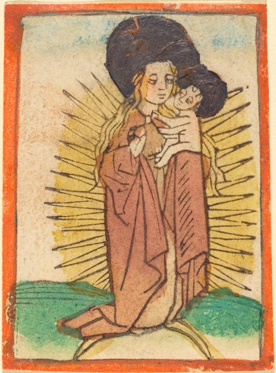 Madonna and Child in a Glory Standing on a Crescent Moon by Unbekannt