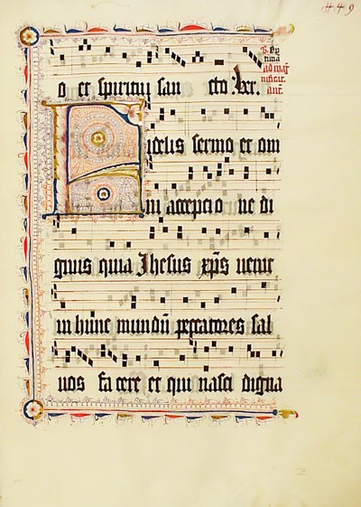 Manuscript Leaf with Initial F, from an Antiphonary by Unbekannt