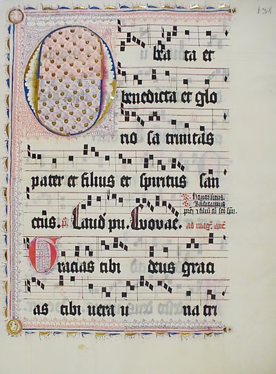 Manuscript Leaf with Initial O, from an Antiphonary, German, second quarter 15th century by Unbekannt