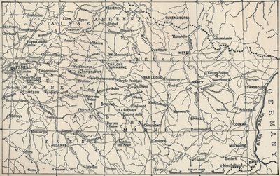 Map of the Field of Operations in 1814 by Unbekannt