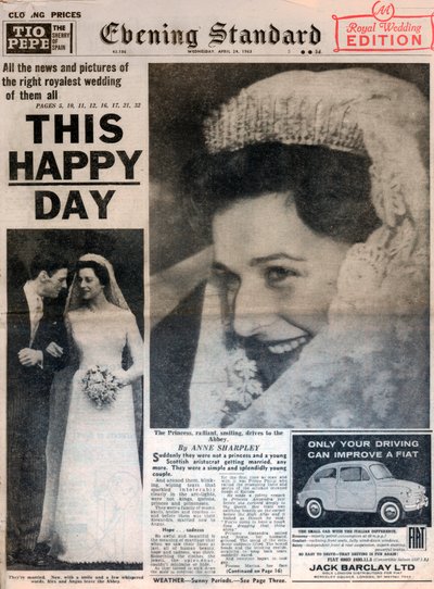 Marriage of Princess Alexandra and Angus Ogilvy, 24 April 1963 by Unbekannt