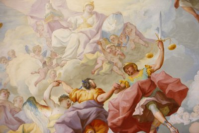 Melk Abbey library fresco: Justice by Paul Troger 1732, Melk, Austria by Unbekannt