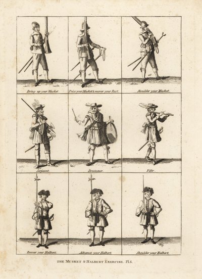 Musket and halberd exercises by Unbekannt