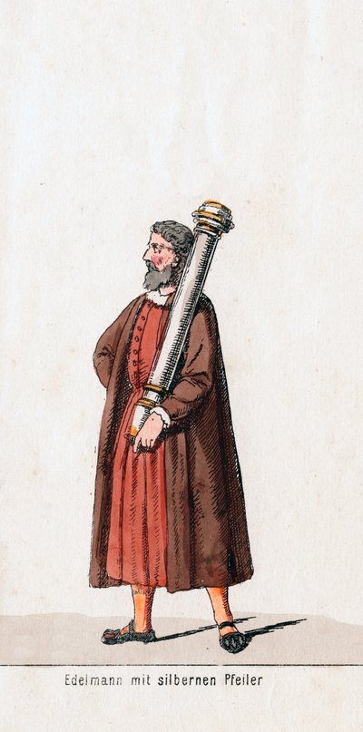 Nobleman with Silver Column, Costume Design for Shakespeare