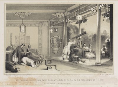 Observing an Eclipse in China, c. 1836 by Unbekannt