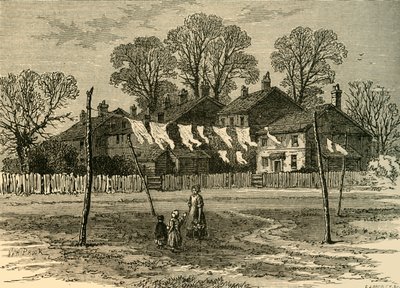 Old Cottages on Back Common by Unbekannt