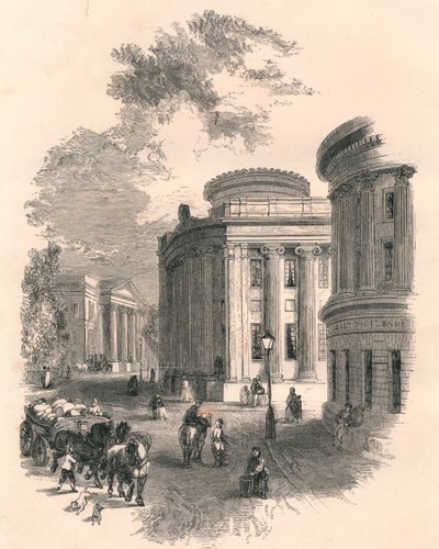 Old Town Hall and Commercial Buildings, Leeds, 19th Century by Unbekannt
