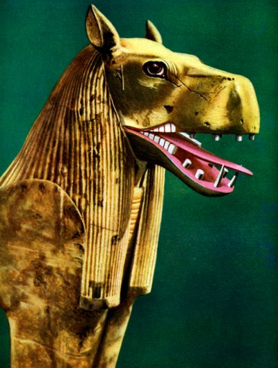 One of the Twin Supports of a Ceremonial Couch Found in Tutankhamun