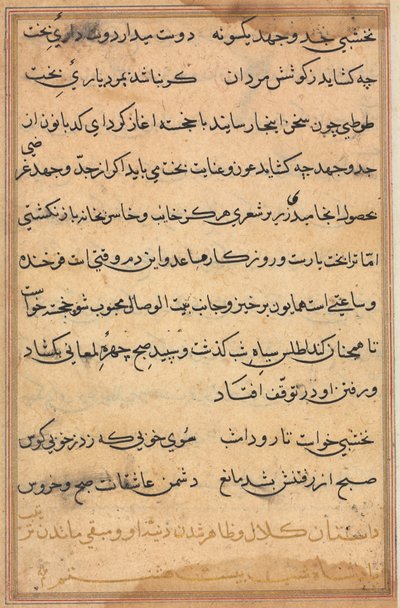 Page from Tales of a Parrot Tuti-nama: Text Page, c. 1560 by Unbekannt