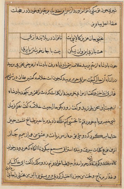 Page from Tales of a Parrot Tuti-nama: Text Page by Unbekannt