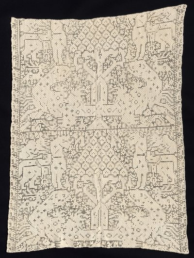 Panel with a Pattern of Trees and Unidentified Animals by Unbekannt
