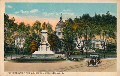 Peace Monument and U.S. Capitol, Washington, DC, c1910 by Unbekannt