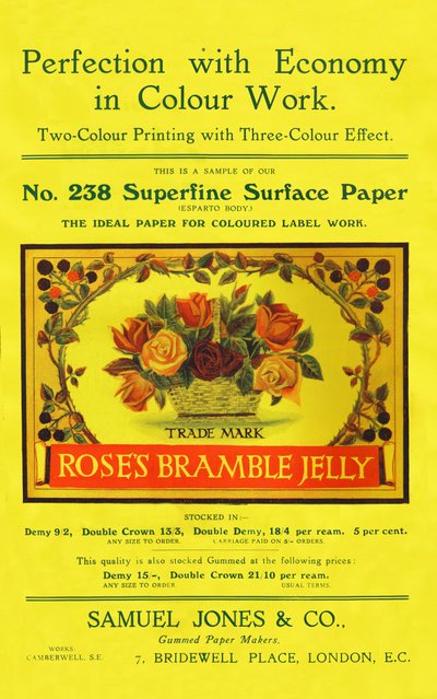 Perfection with Economy in Colour Work - Samuel Jones & Co., Ltd Advertisement, 1909 by Unbekannt
