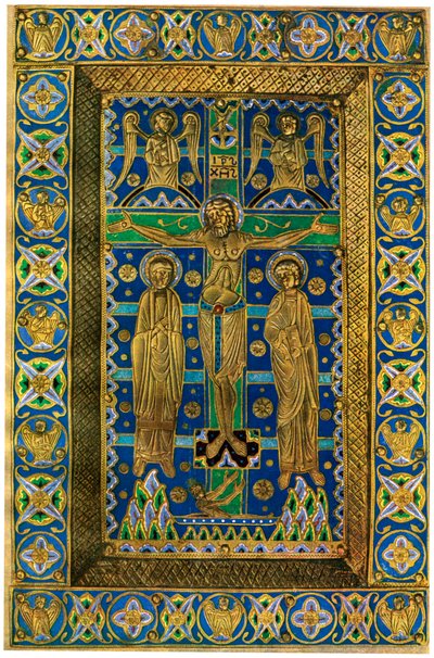 Plaque Binding, Champlevé Enamel on Copper, 13th Century by Unbekannt