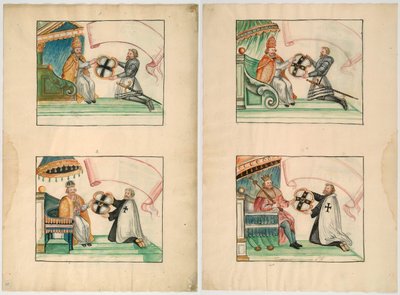 Popes and Emperor Give Privileges to the Teutonic Knights by Unbekannt