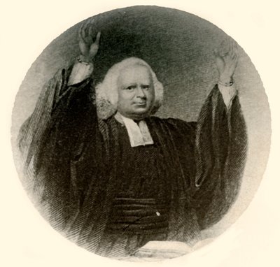 Portrait of Rev. George Whitefield in gown and wig worn in New England by Unbekannt