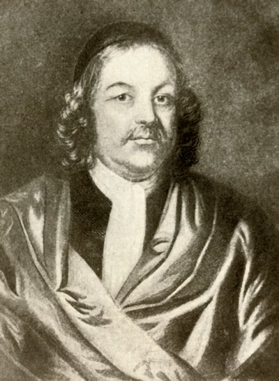 Portrait of Simon Bradstreet, in gown and cap by Unbekannt