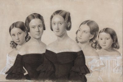 Portrait of Sisters Yelisaveta, Maria, Praskovya, Alexandra and Anna Dyakov by Unbekannt