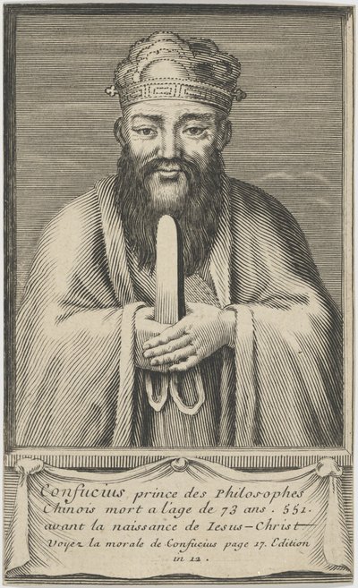 Portrait of the Chinese Thinker and Social Philosopher Confucius by Unbekannt