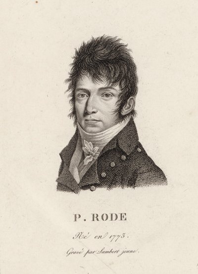 Portrait of the composer Pierre Jacques Joseph Rode by Unbekannt