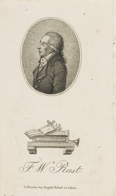 Portrait of the violinist and composer Friedrich Wilhelm Rust, c. 1800 by Unbekannt