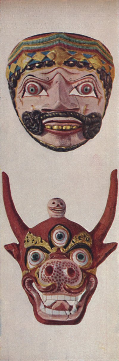 Primitive Cultures in Ritual and Festival Masks - Festival Mask and Cow-face Mask by Unbekannt