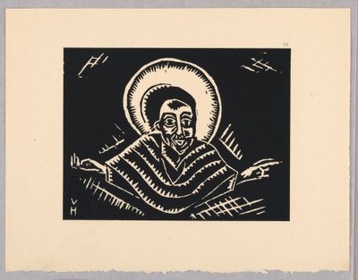 Print, Christ at the Last Judgment, Christ, Plate IX, Ethiopia, or Christ, Madonna and Saints, as I saw them in illuminations of old Ethiopian codices Portfolio by Unbekannt