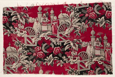 Printed Cotton with Egyptian Scene by Unbekannt