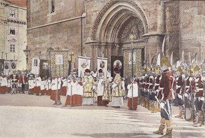 Procession in honour of Saint Stephen in Budapest on 20 August by Unbekannt