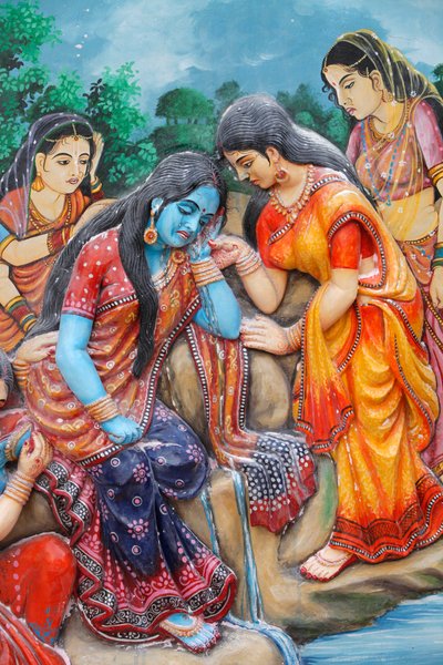 Radha Crying After Being Separated from Krishna, Vrindavan, India by Unbekannt